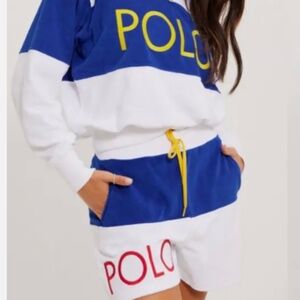 Ralph Lauren vintage Terry cloth  red white and blue two piece set